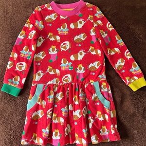 Mini Boden Christmas Hamster Dress 6-7Y